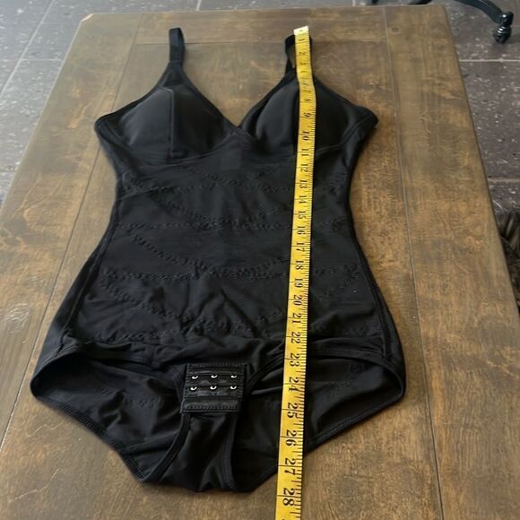 V-Neck Bodysuit Tummy Control Mesh Cross Slim Belly Body Shaper Waist Trainer - Picture 12 of 16